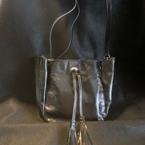 Black Leather HOBO Convertible Crossbody to Backpack Bag